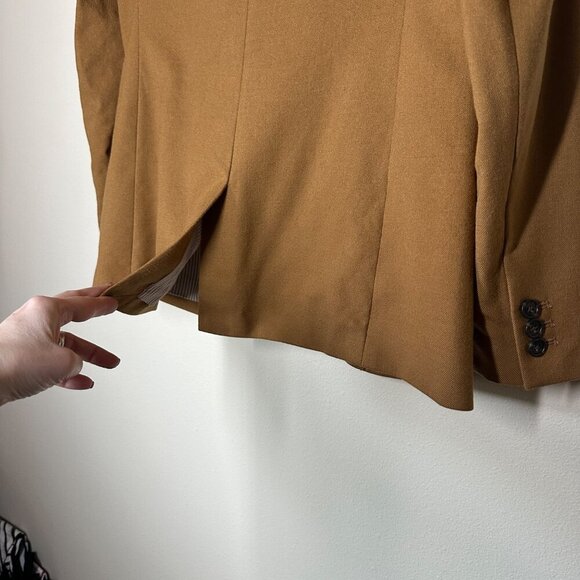 J.Crew Wool Flannel Parke Blazer Heather Caramel Womens Size 2 Classic Work - Picture 5 of 9